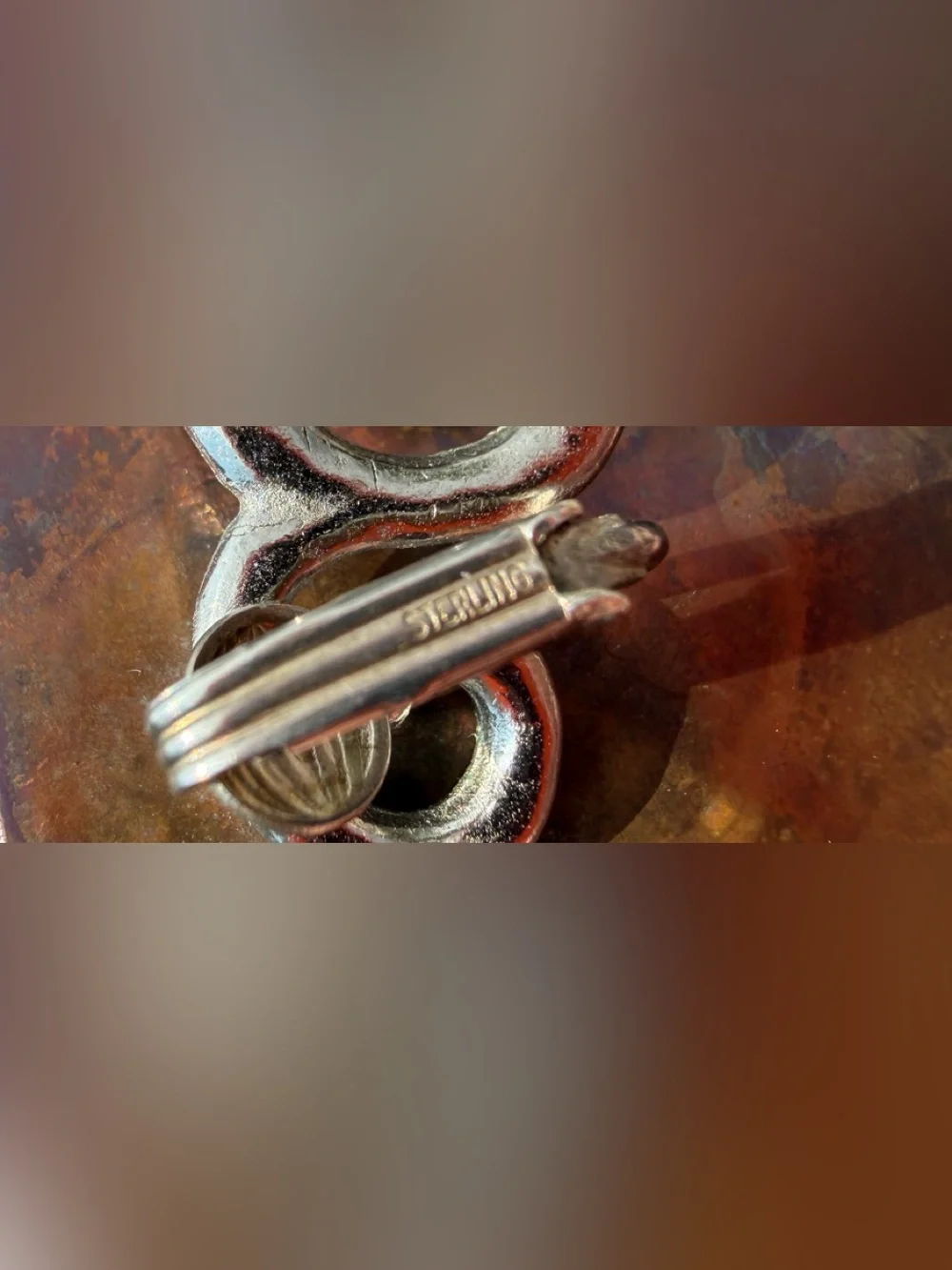 Vintage Mixed Metal Clip Earrings | Sterling Silver Scrollwork & Copper | Modern